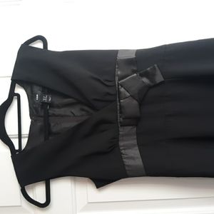 H&M Black Dress with Satin Bow. Size 8